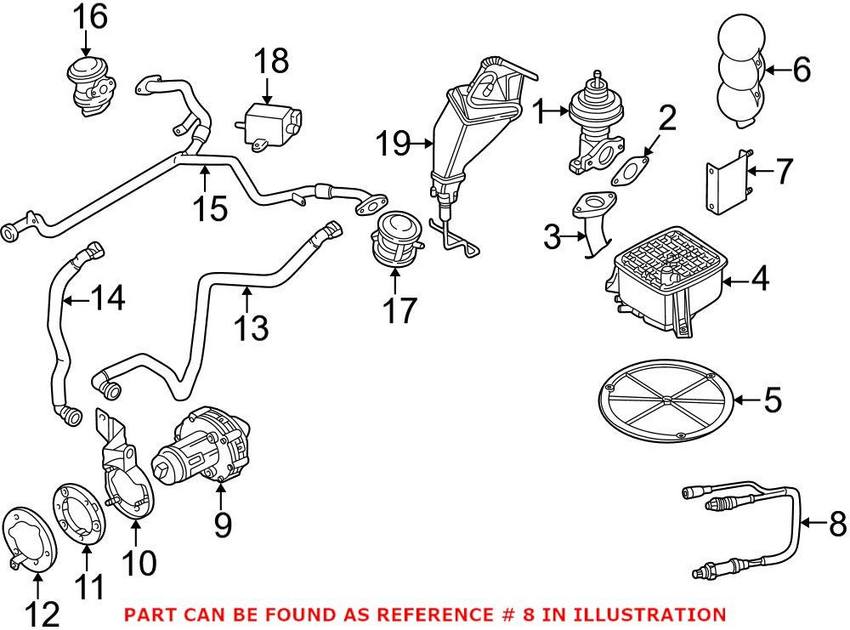 Audi VW Oxygen Sensor - Rear Driver Side 078906265F